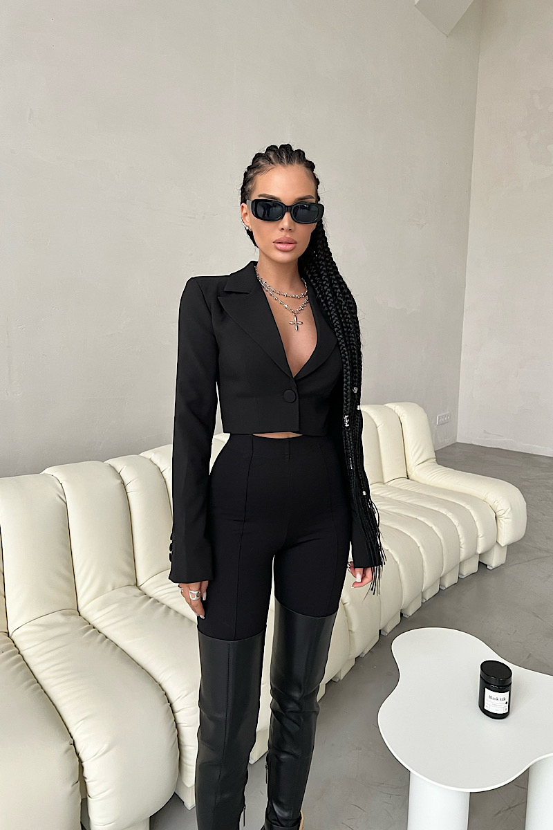 IMG_4879 3 Жакет укороченный черный — изображение 1