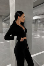 Топ на молнии чёрный — изображение 2