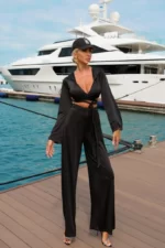 Брюки масло черные