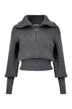 Свитер вязаный Olivia серый