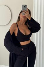 Топ вязаный Monsheri черный