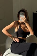 Топ вязаный Monsheri черный — изображение 2