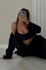 Топ вязаный Monsheri черный — изображение 3