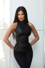 Топ Venice удлиненный черный