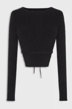 Топ Base c рукавом черный