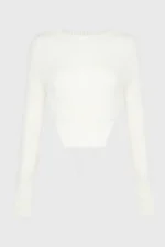 Топ Base с рукавом молочный — изображение 3