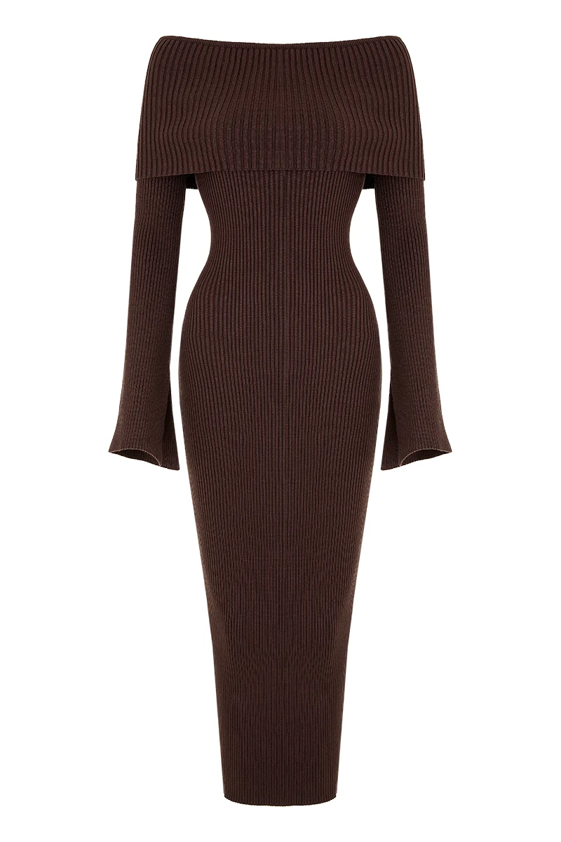 0041 2 Платье Beatrice шоколадное — изображение 1