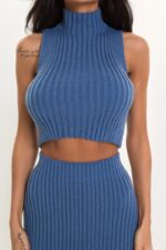 Топ Bagira короткий, синий — изображение 2