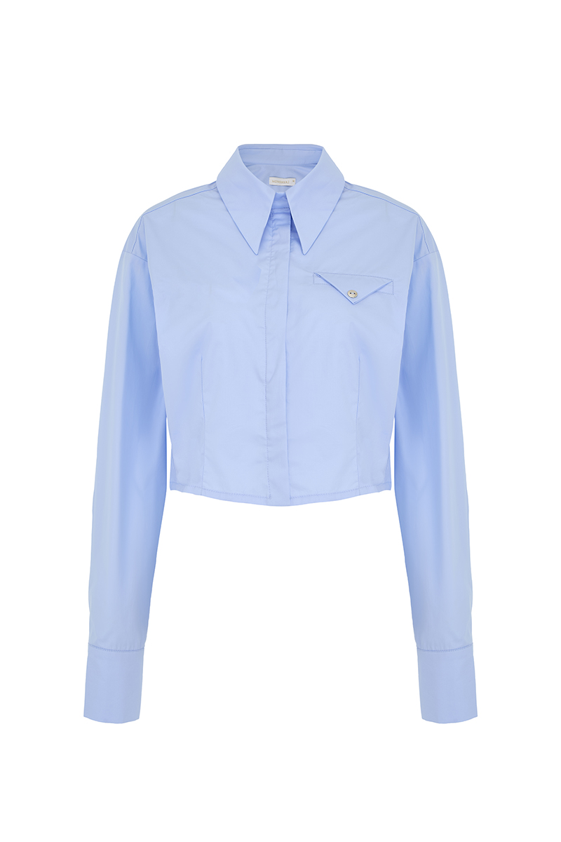0552 Рубашка Monsheri голубая — изображение 1